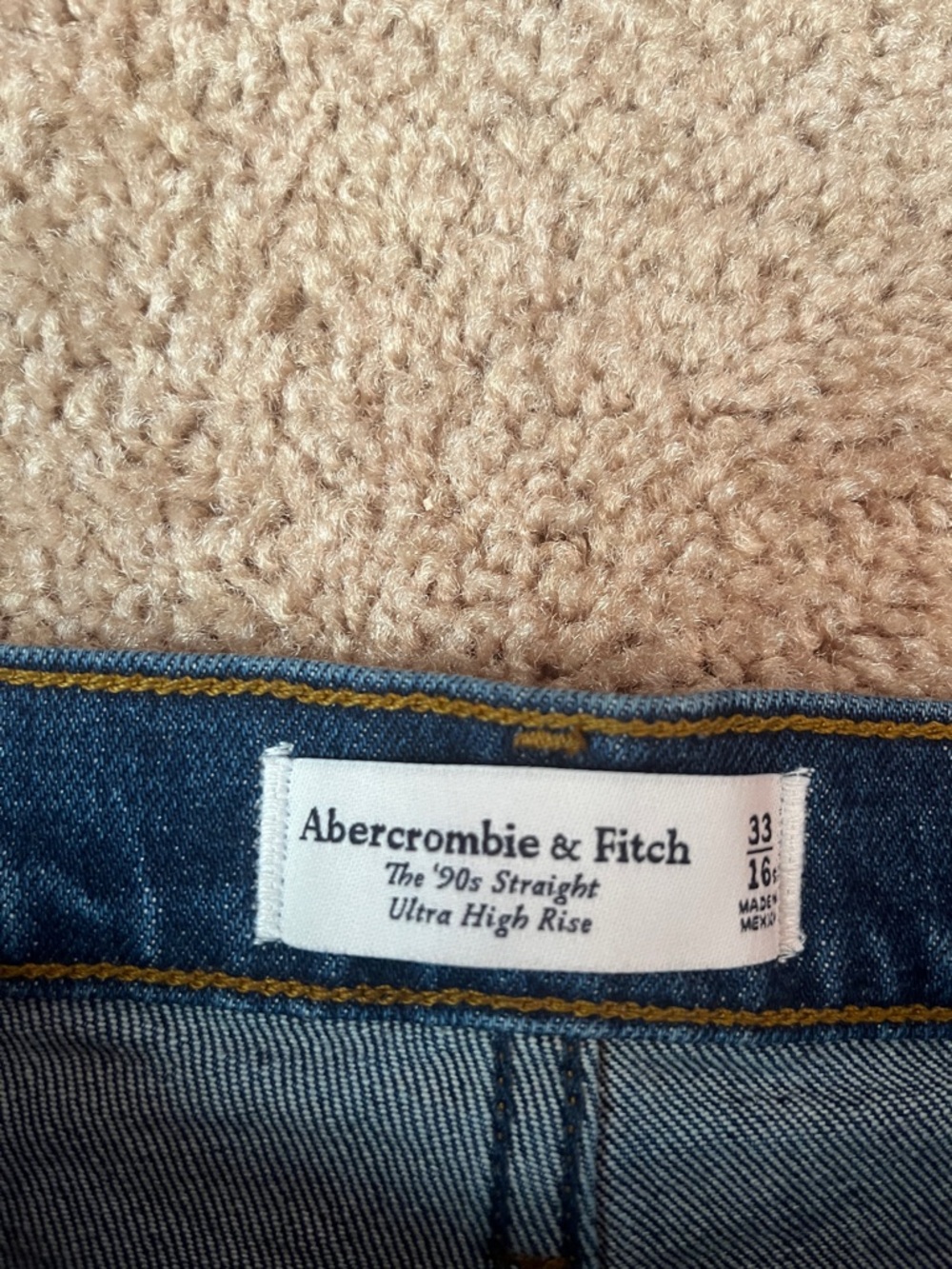 NWT Abercrombie & Fitch 90’s Straight Ultra High Rise Jeans - Picture 4 of 12